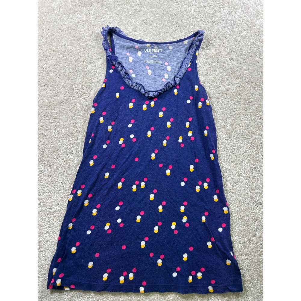 Old‎ Navy Womens Size XS Blue Polka Dot Sleeveless Tank Top